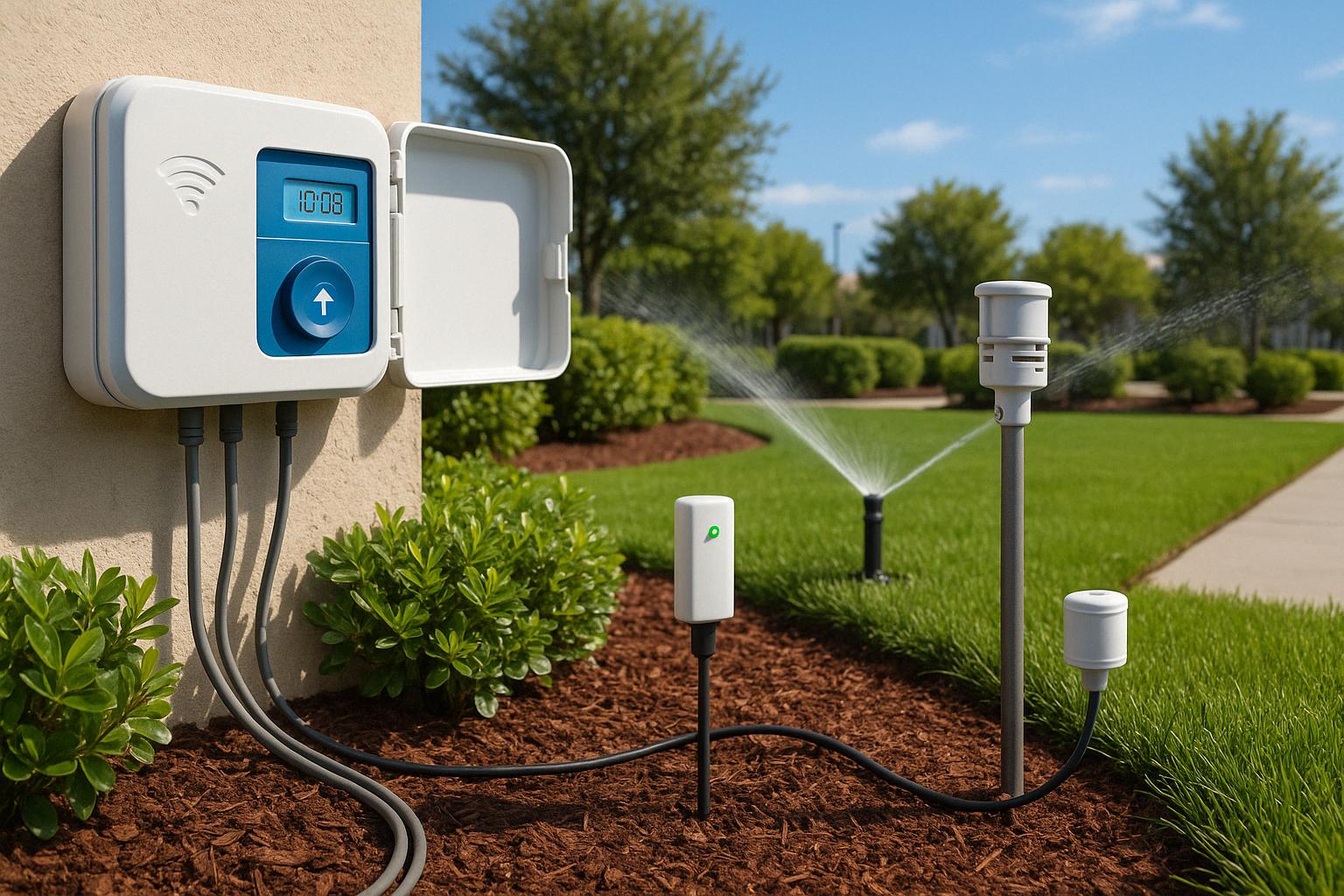 Smart irrigation controller designed to improve water efficiency and reduce waste.